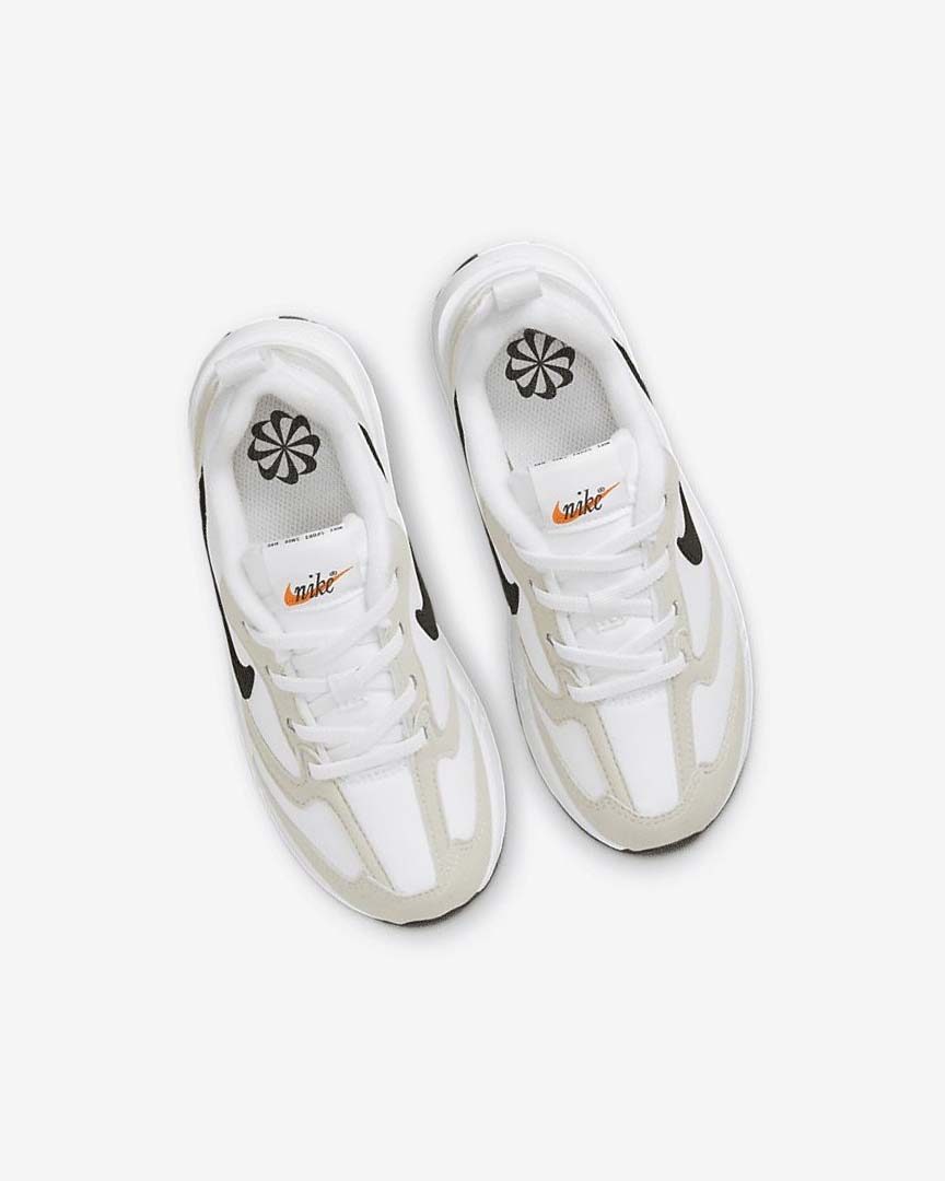White / Light Beige / Black Nike Air Max Dawn Girls' Sneakers | CA_4547