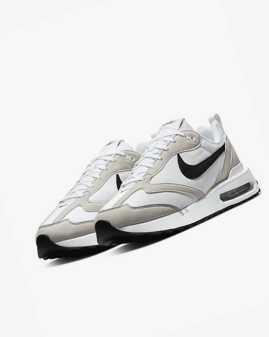 White / Light Beige / Black Nike Air Max Dawn Men's Sneakers | CA_4729
