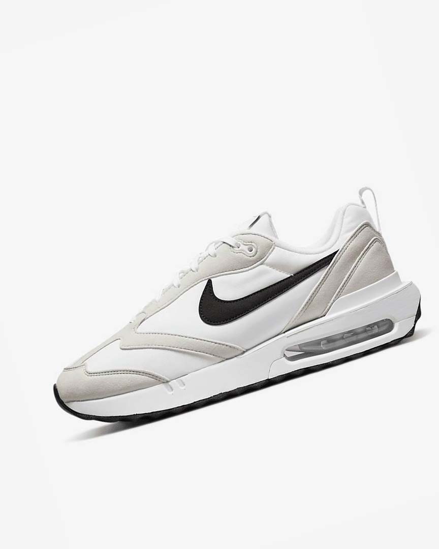 White / Light Beige / Black Nike Air Max Dawn Men\'s Sneakers | CA_4729