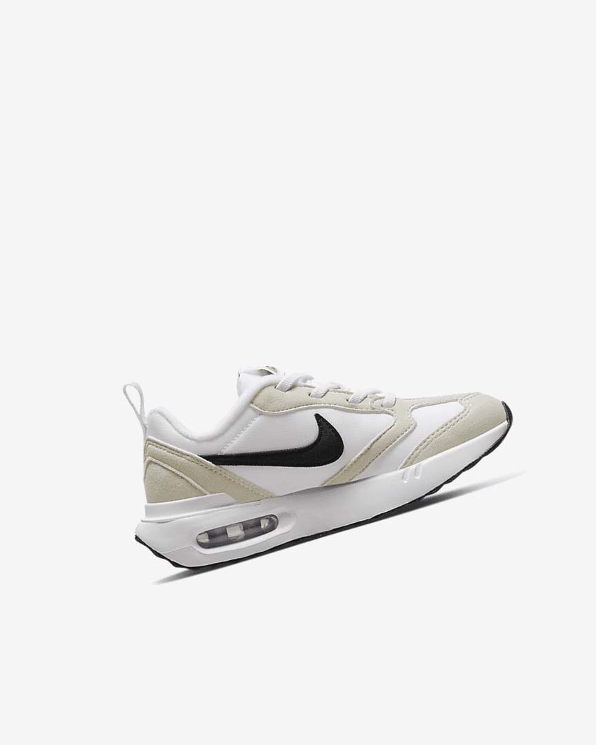 White / Light Beige / Black Nike Air Max Dawn Boys' Sneakers | CA_5040
