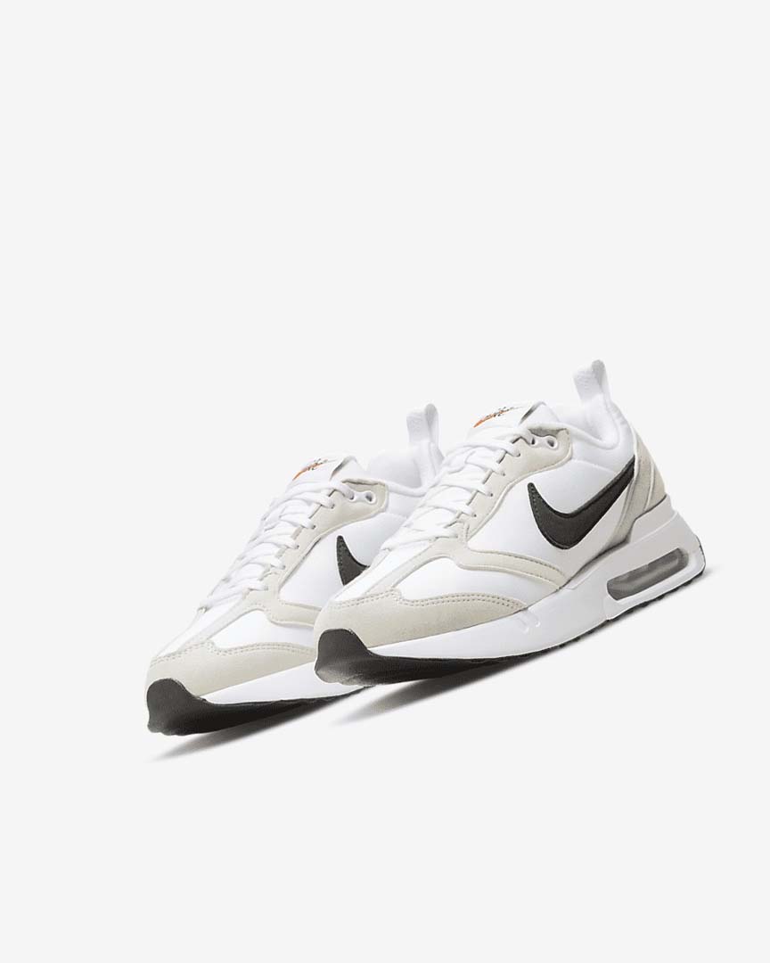 White / Light Beige / Black Nike Air Max Dawn Girls' Sneakers | CA_5477