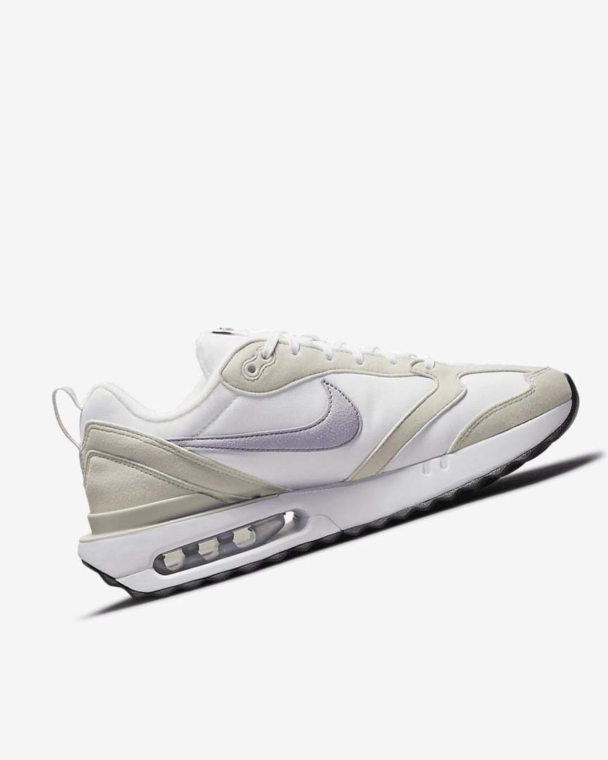 White / Light Beige / Black / Purple Nike Air Max Dawn Women's Sneakers | CA_2978