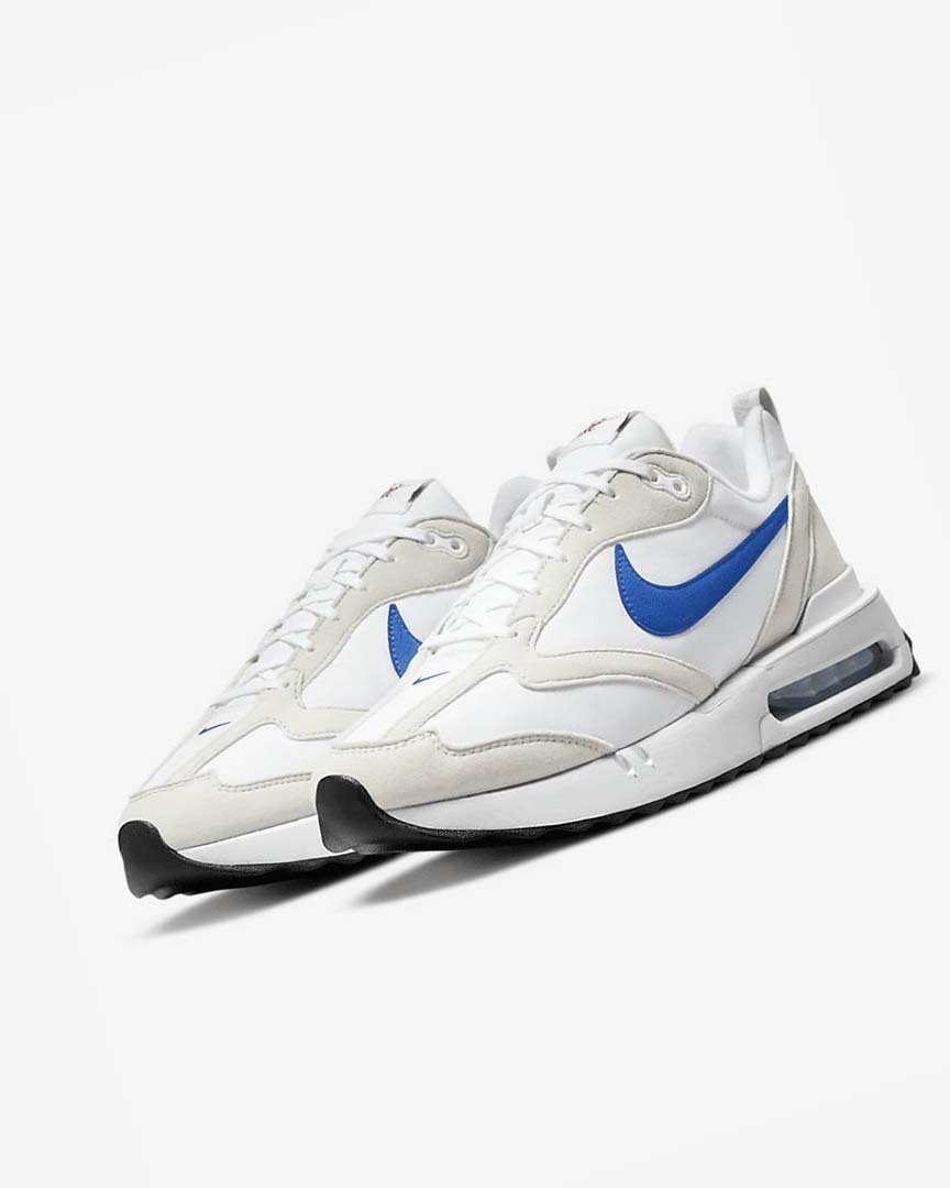 White / Light Beige / Black / Royal Nike Air Max Dawn Men's Sneakers | CA_1193