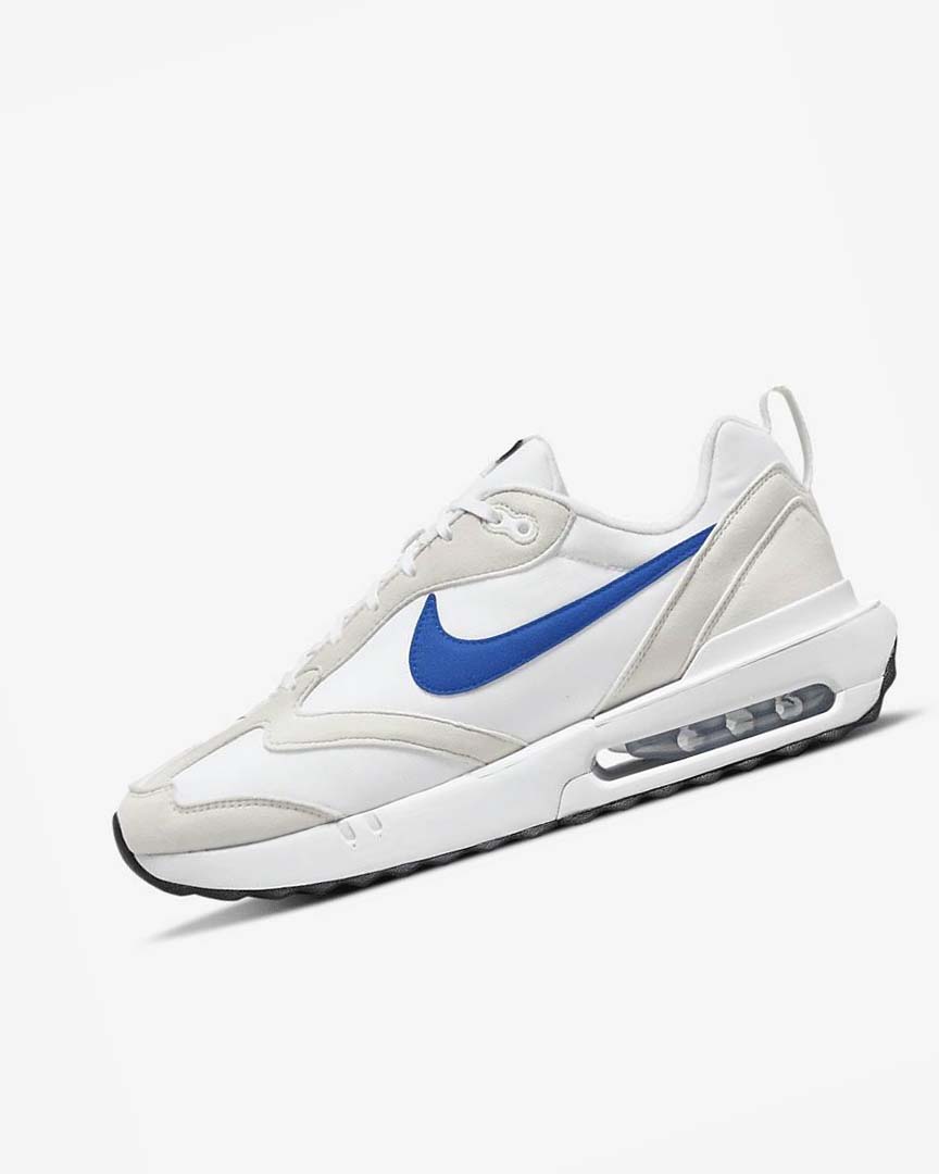 White / Light Beige / Black / Royal Nike Air Max Dawn Men\'s Sneakers | CA_1193