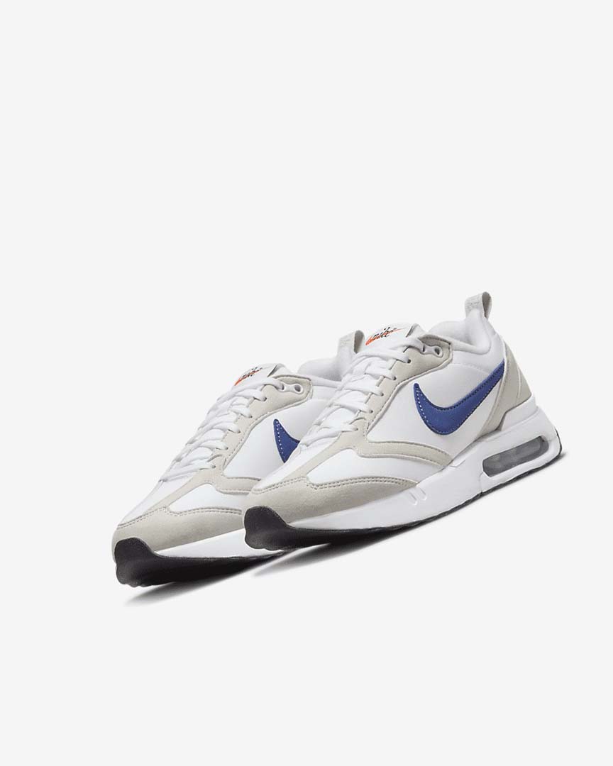 White / Light Beige / Black / Royal Nike Air Max Dawn Boys' Sneakers | CA_2826
