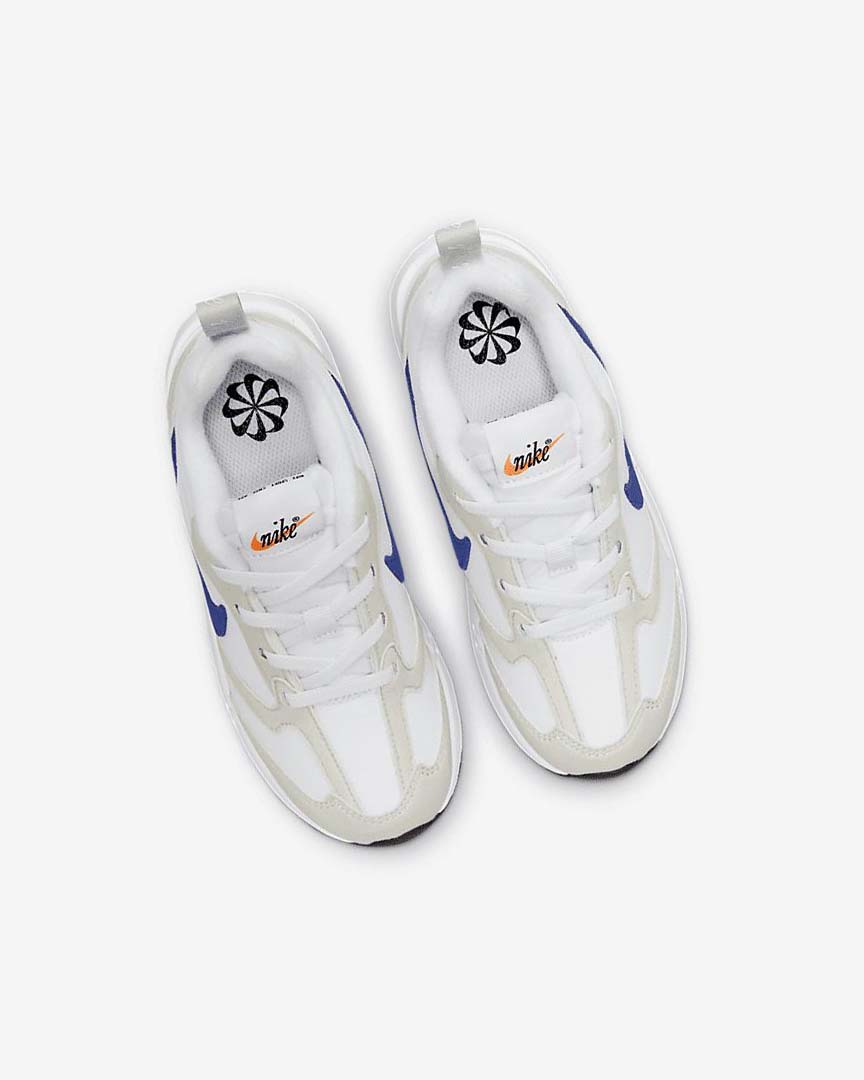 White / Light Beige / Black / Royal Nike Air Max Dawn Boys' Sneakers | CA_3236