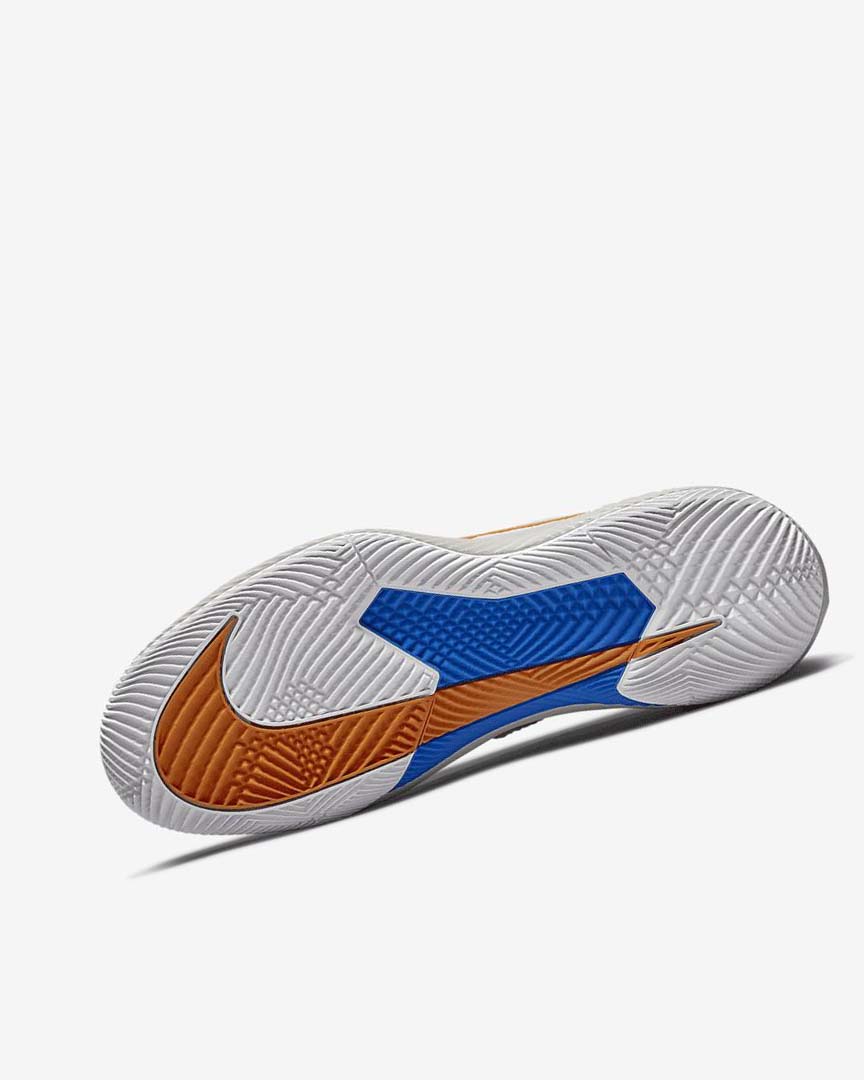White / Light Beige / Blue Nike Court Air Zoom Vapor Pro Women's Tennis Shoes | CA_4988