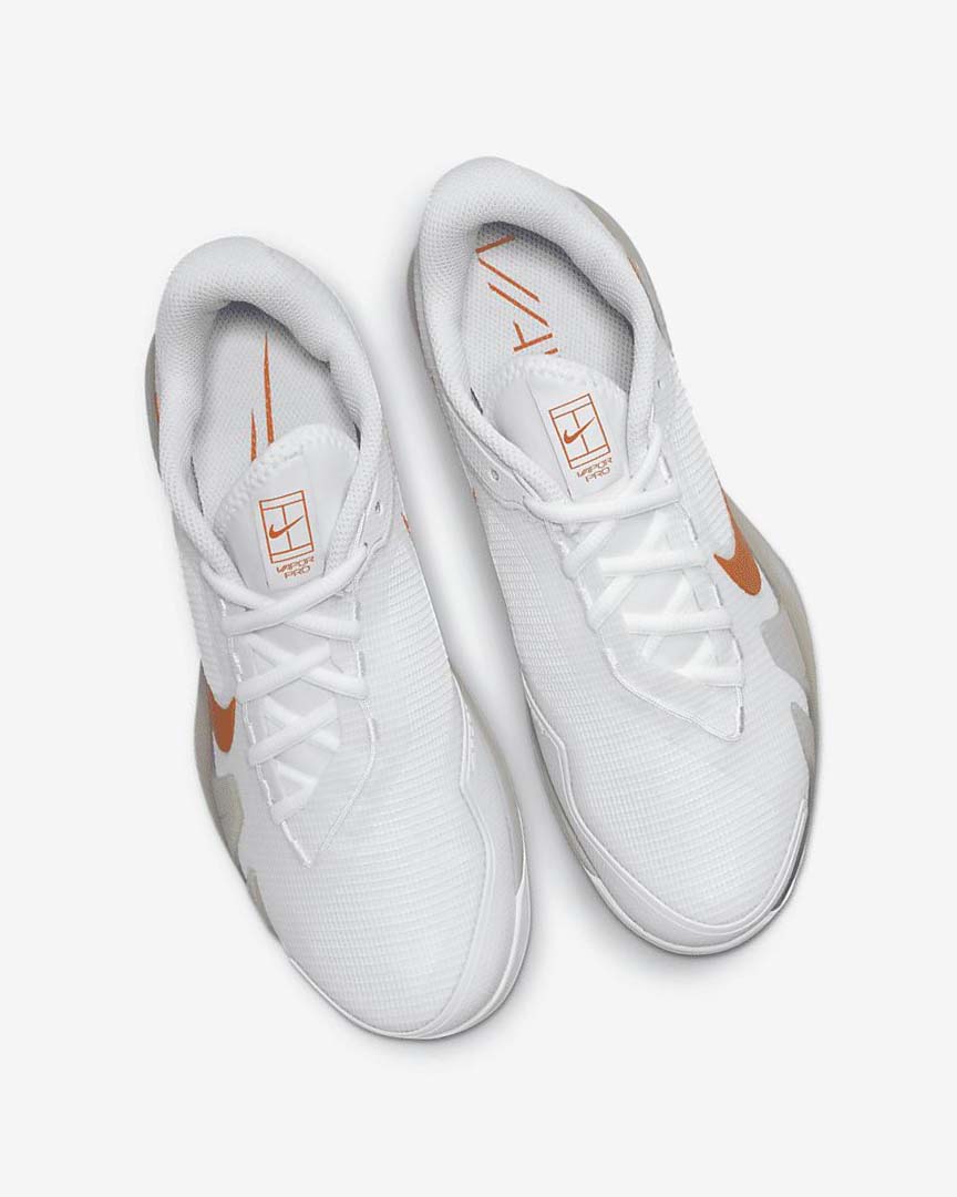 White / Light Beige / Blue Nike Court Air Zoom Vapor Pro Women's Tennis Shoes | CA_4988