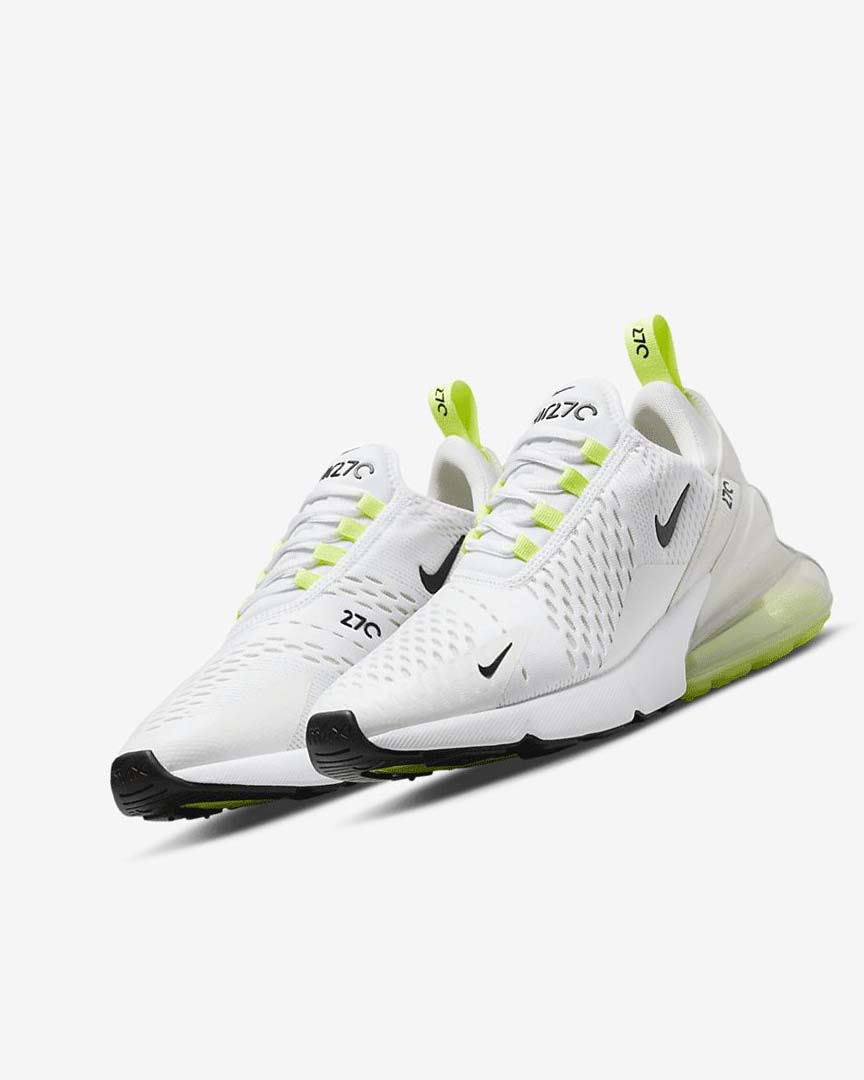 White / Light Beige / Green / Black Nike Air Max 270 Women's Casual Shoes | CA_2550