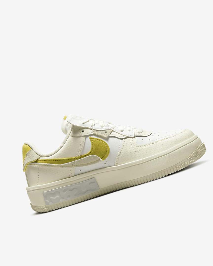 White / Light Beige Nike Air Force 1 Fontanka Women's Sneakers | CA_5508
