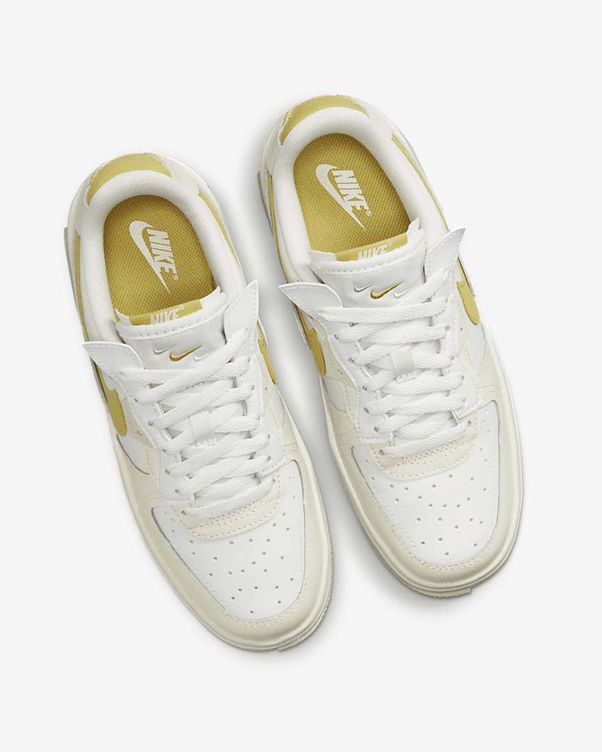 White / Light Beige Nike Air Force 1 Fontanka Women's Sneakers | CA_5508