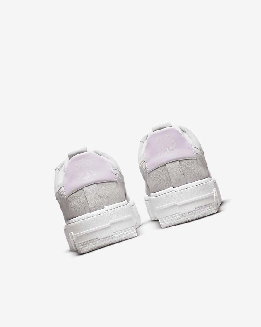White / Light Beige / Pink Nike Air Force 1 Pixel Women's Sneakers | CA_2715