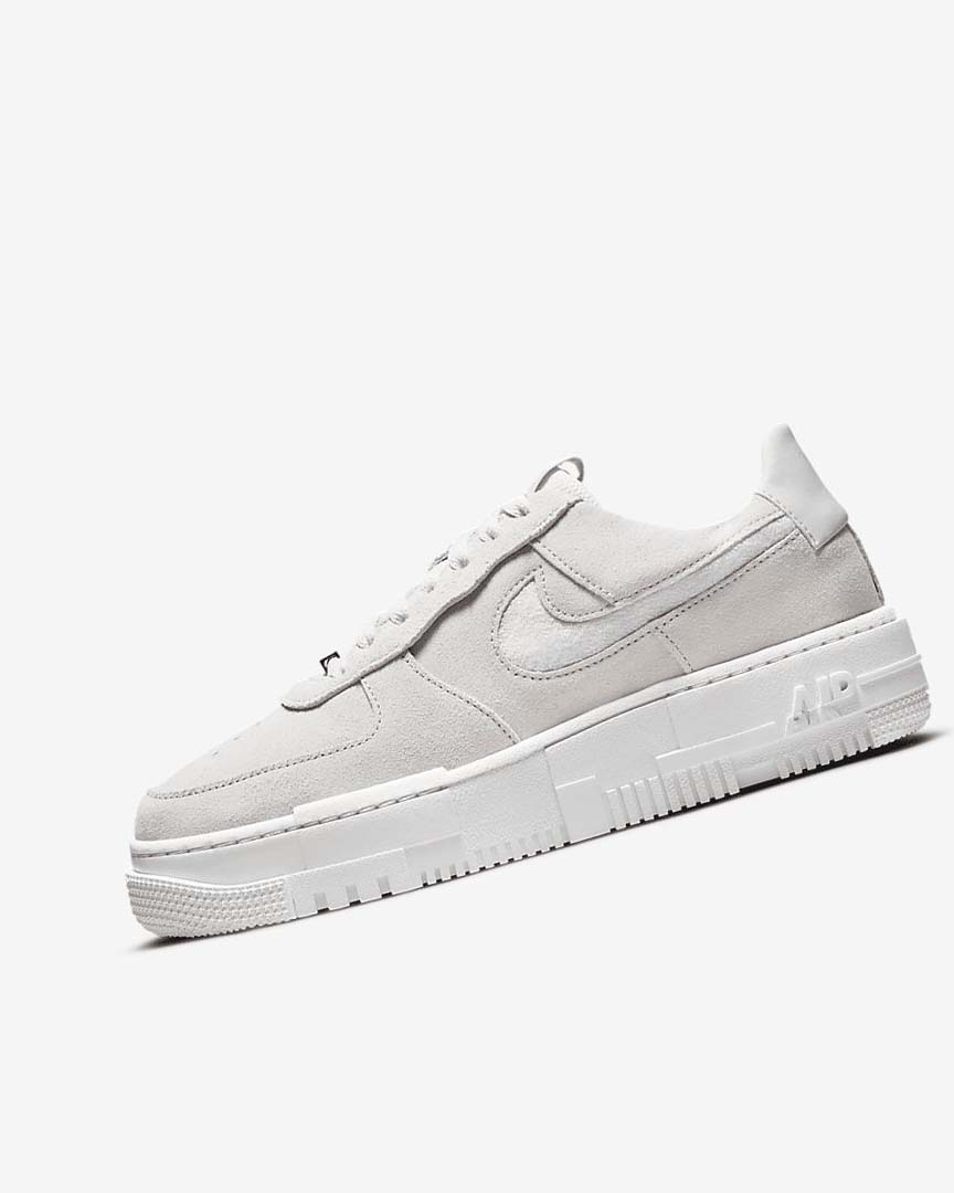 White / Light Beige / Pink Nike Air Force 1 Pixel Women\'s Sneakers | CA_2715