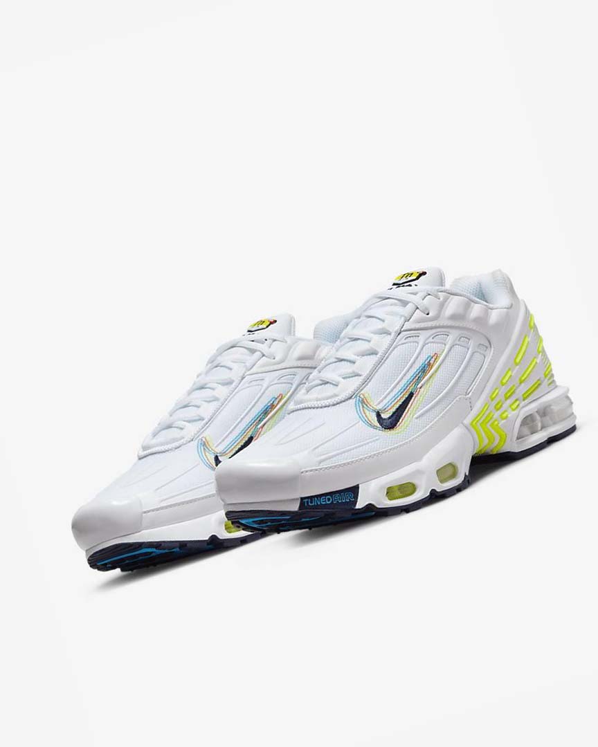 White / Light Blue / Blue Nike Air Max Plus 3 Men's Sneakers | CA_5221