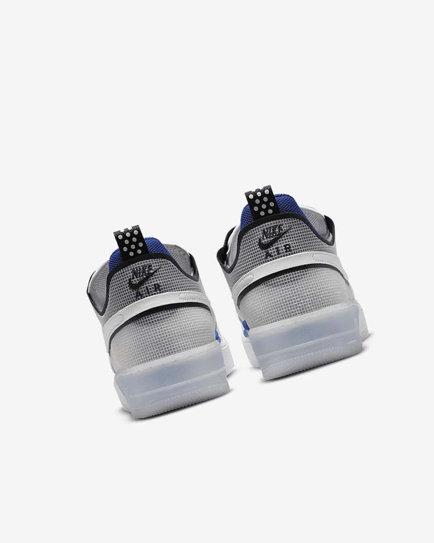 White / Light Blue / Deep Royal Blue / White Nike Air Force 1 React Men's Sneakers | CA_5330