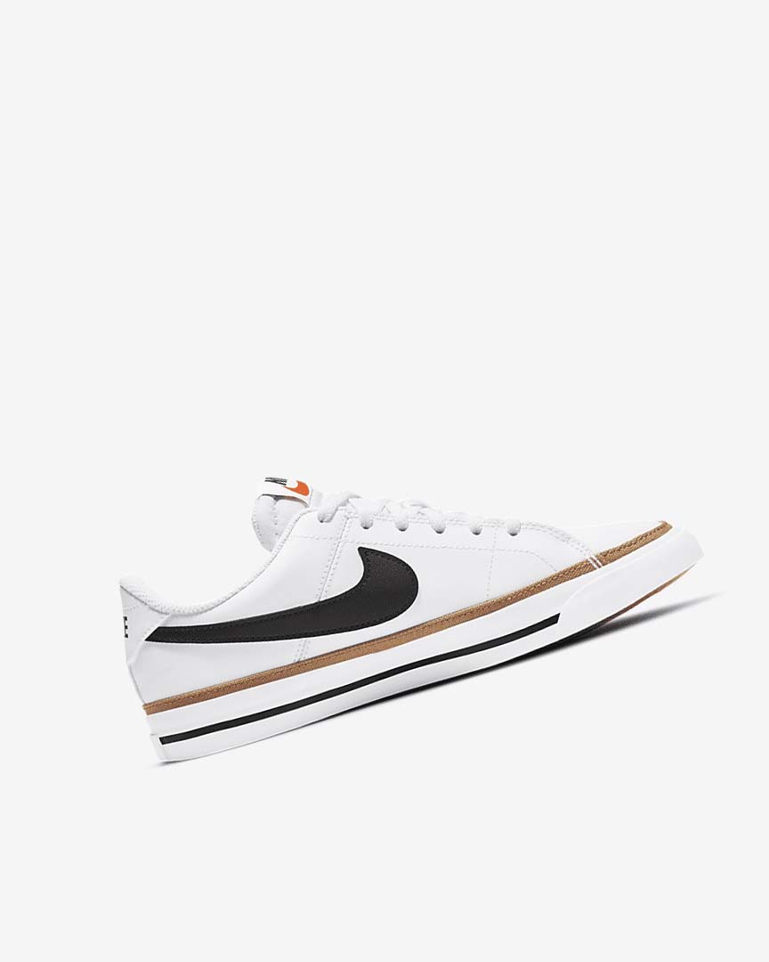 White / Light Brown / Black Nike Court Legacy Girls' Sneakers | CA_2860