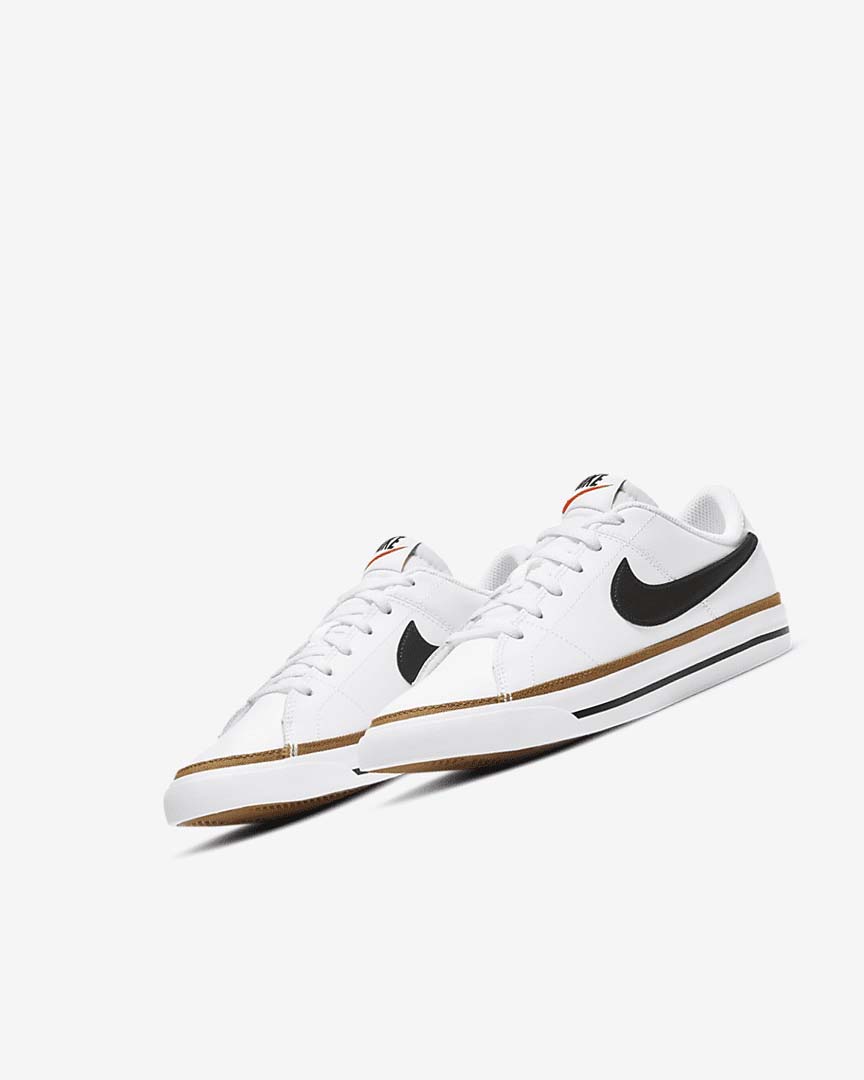 White / Light Brown / Black Nike Court Legacy Girls' Sneakers | CA_2860