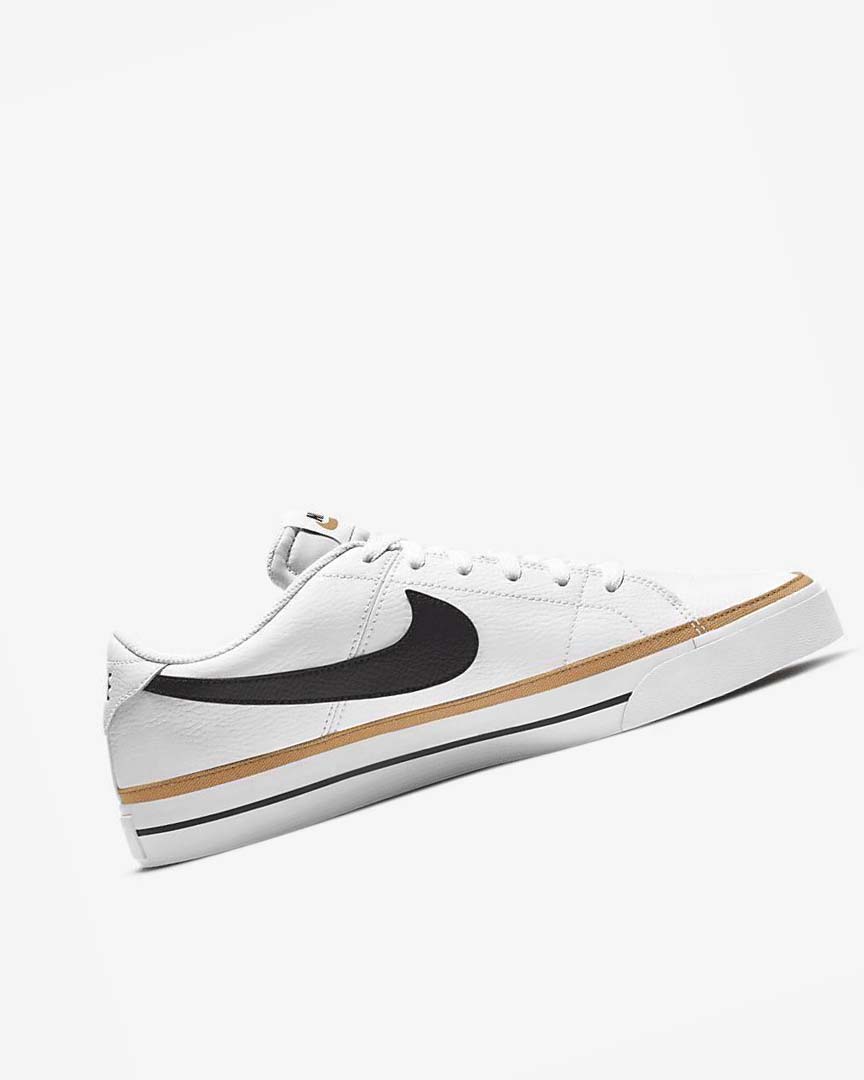 White / Light Brown / Black Nike Court Legacy Men's Sneakers | CA_3132