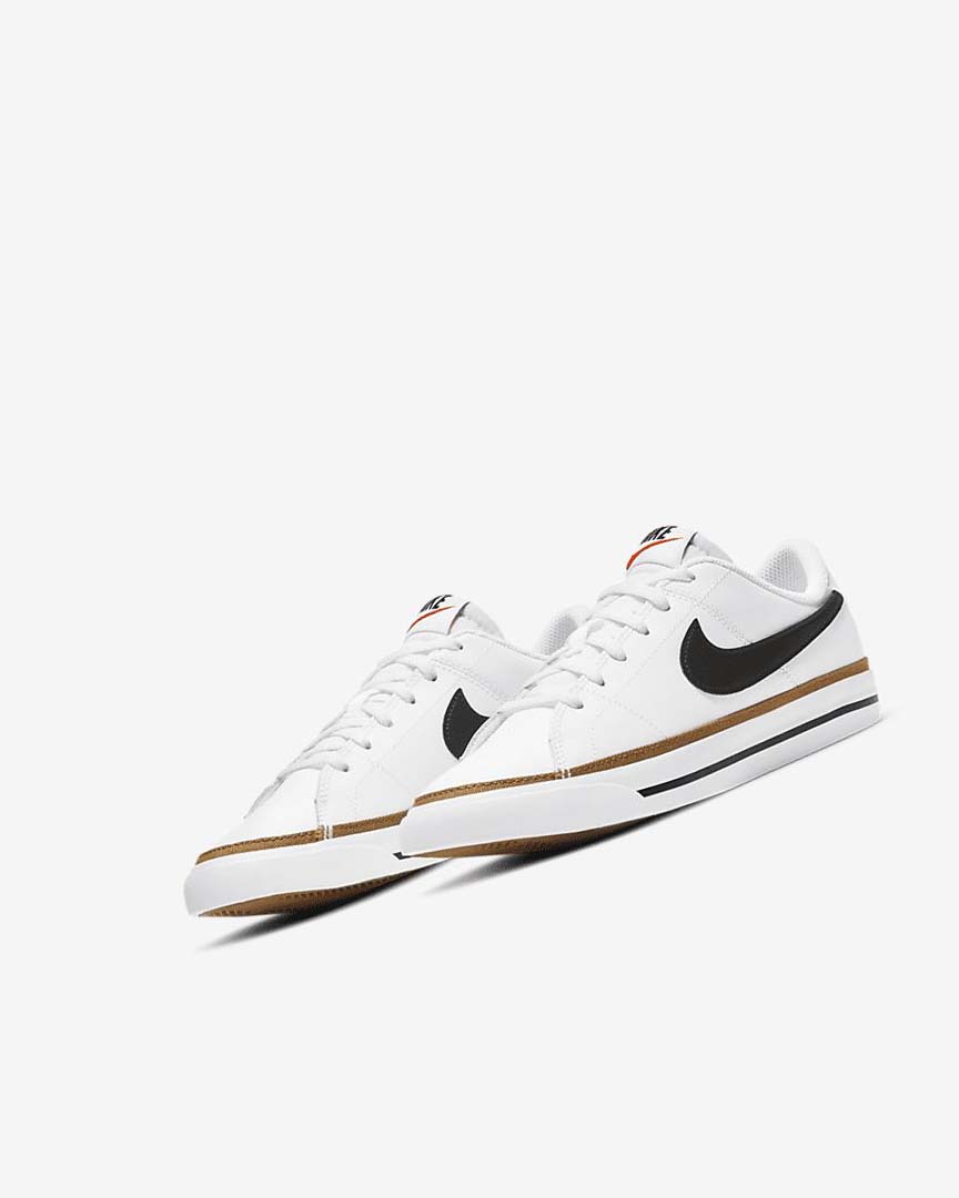 White / Light Brown / Black Nike Court Legacy Boys' Sneakers | CA_4726
