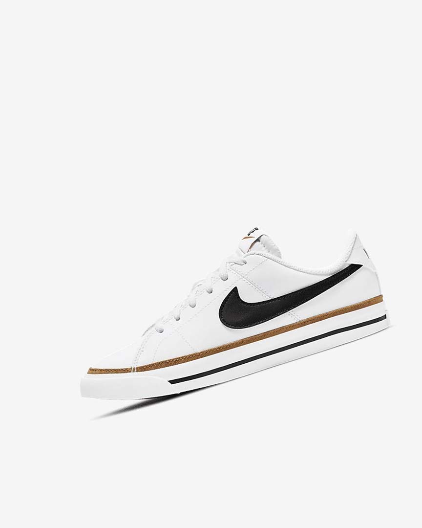 White / Light Brown / Black Nike Court Legacy Boys\' Sneakers | CA_4726