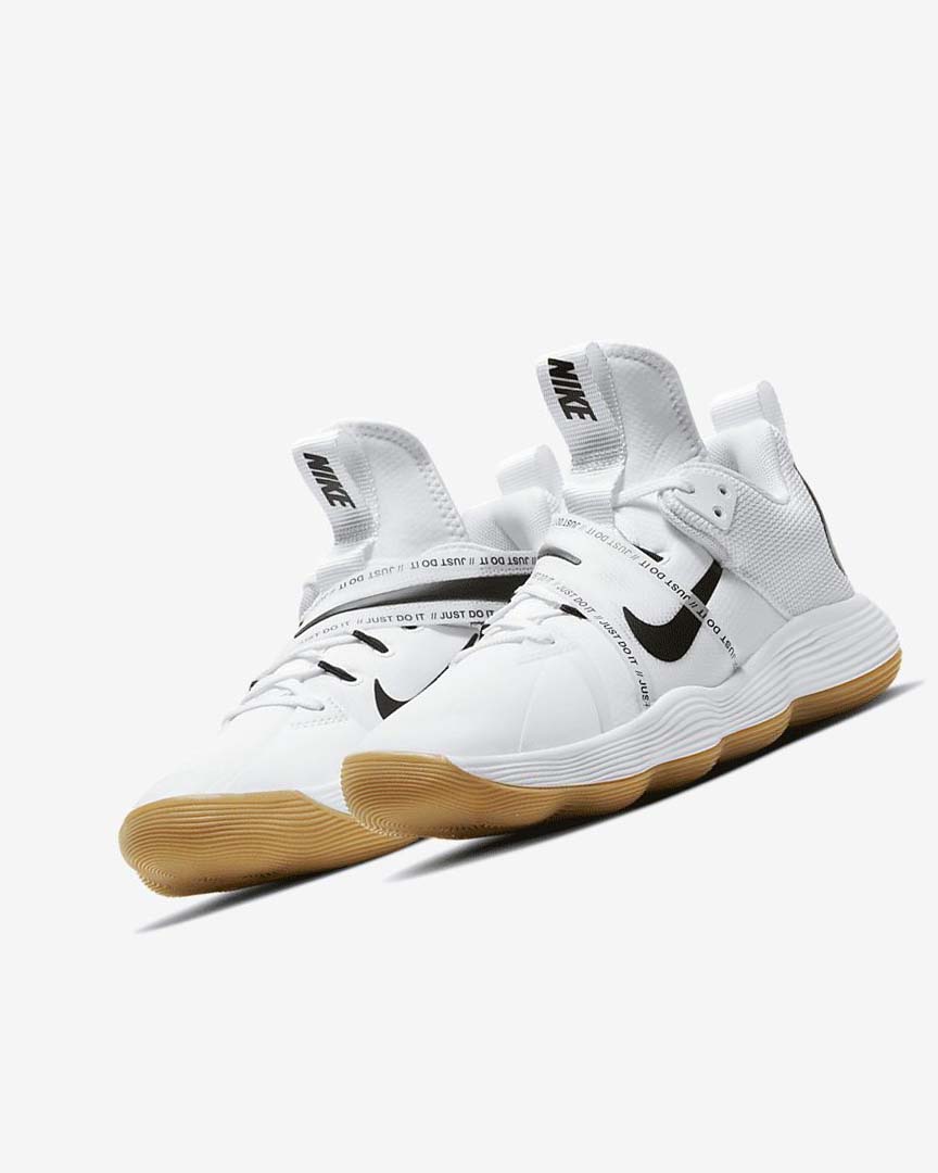 White / Light Brown / Black Nike React HyperSet Women's Volleyball Shoes | CA_3230