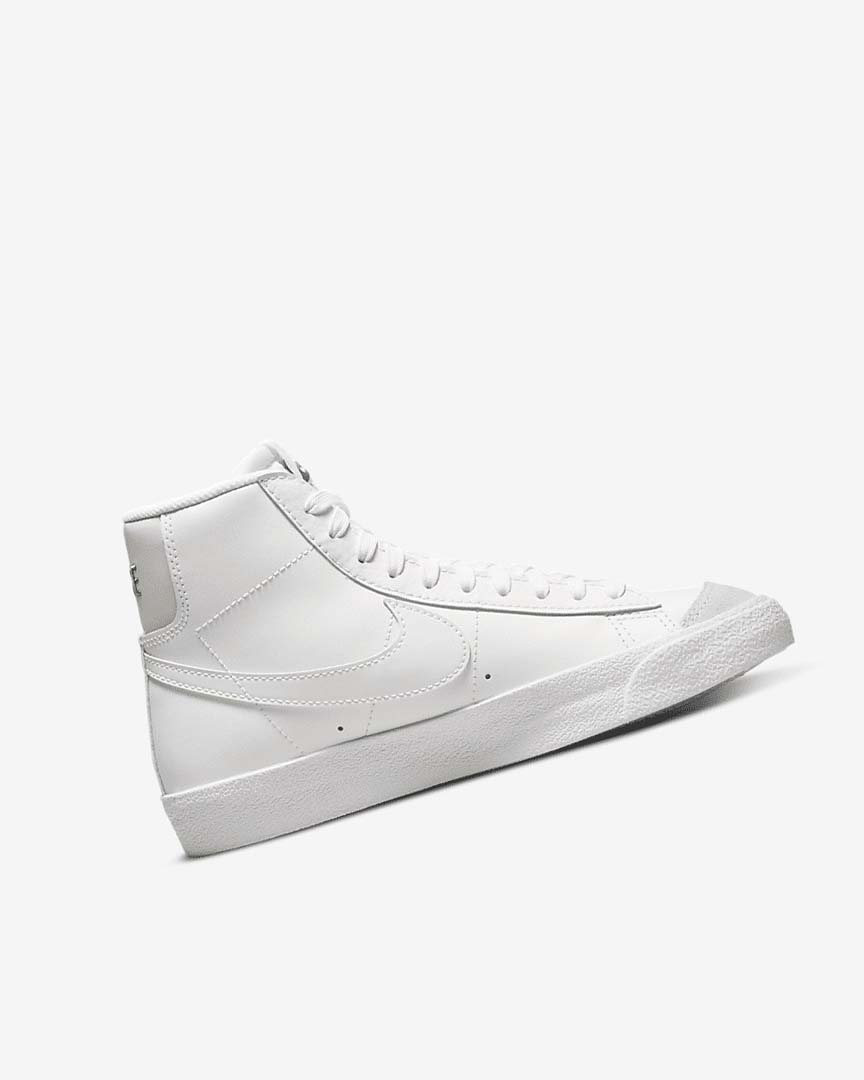 White / Light Brown / White Nike Blazer Mid '77 Girls' Sneakers | CA_3185
