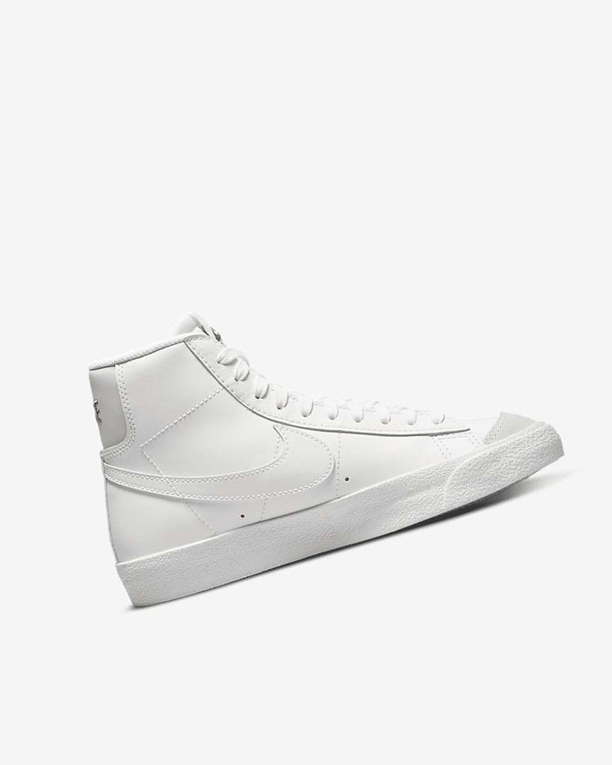 White / Light Brown / White Nike Blazer Mid '77 Boys' Sneakers | CA_5030