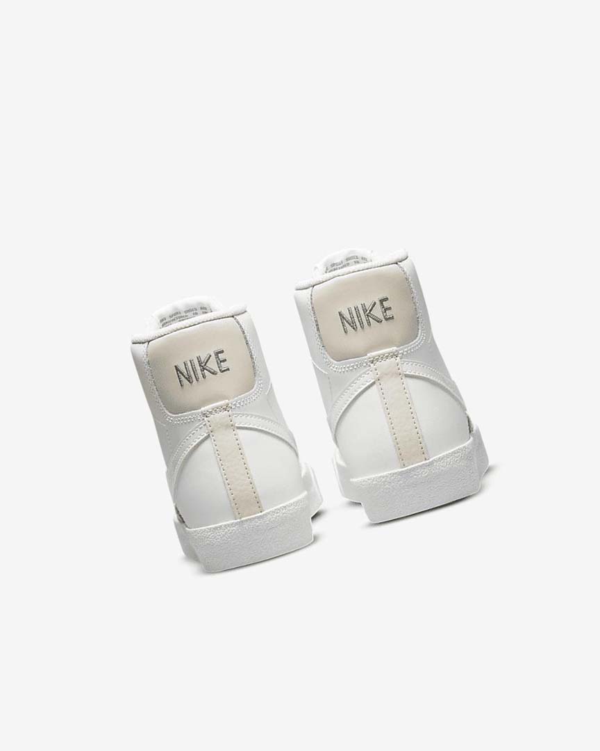 White / Light Brown / White Nike Blazer Mid '77 Boys' Sneakers | CA_5030