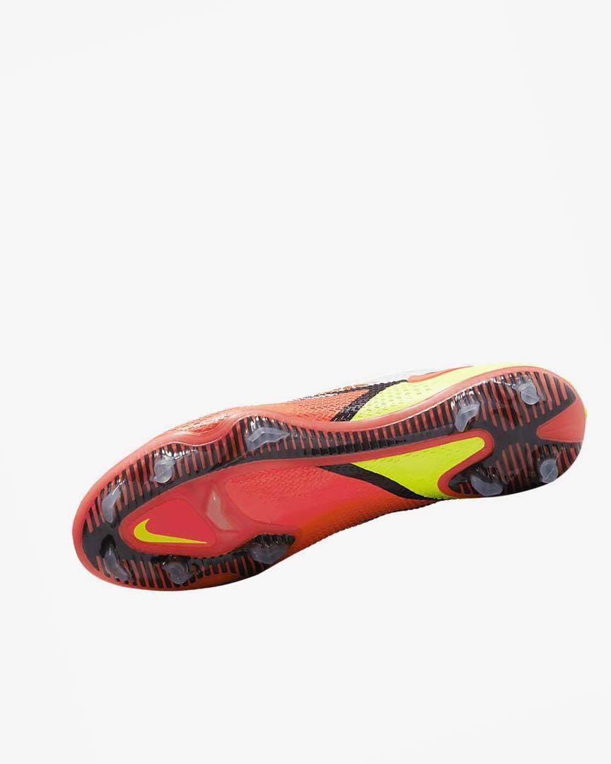 White / Light Red Nike Phantom GT2 Dynamic Fit Elite FG Men's Soccer Cleats | CA_1191