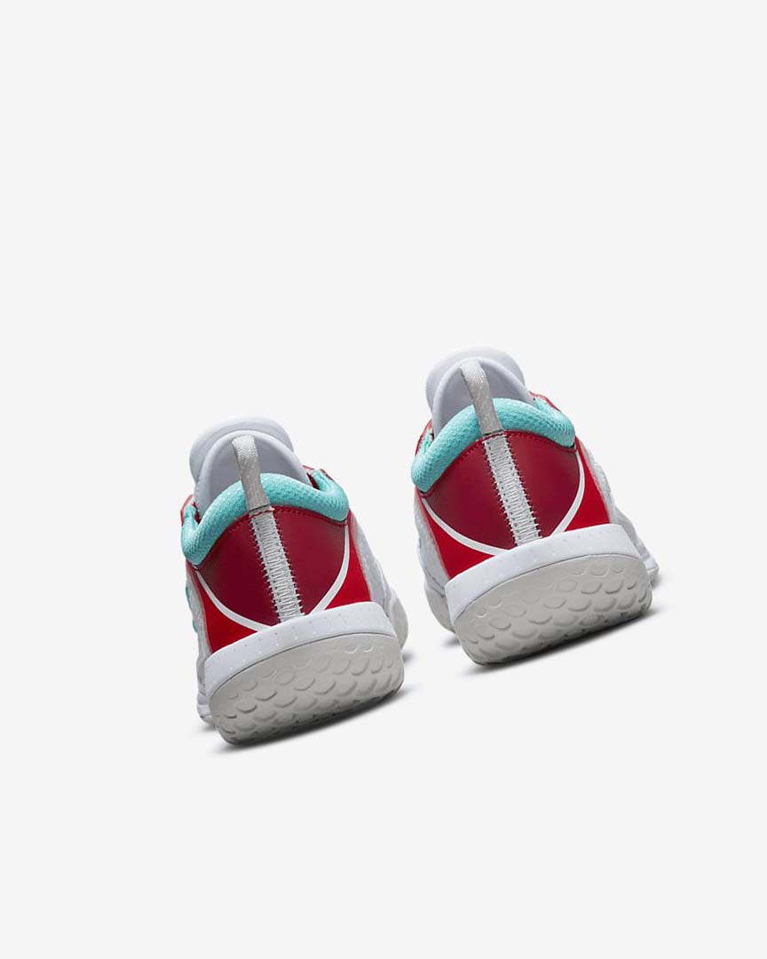 White / Light Silver / Red / Turquoise Nike Court Zoom NXT Women's Tennis Shoes | CA_2896