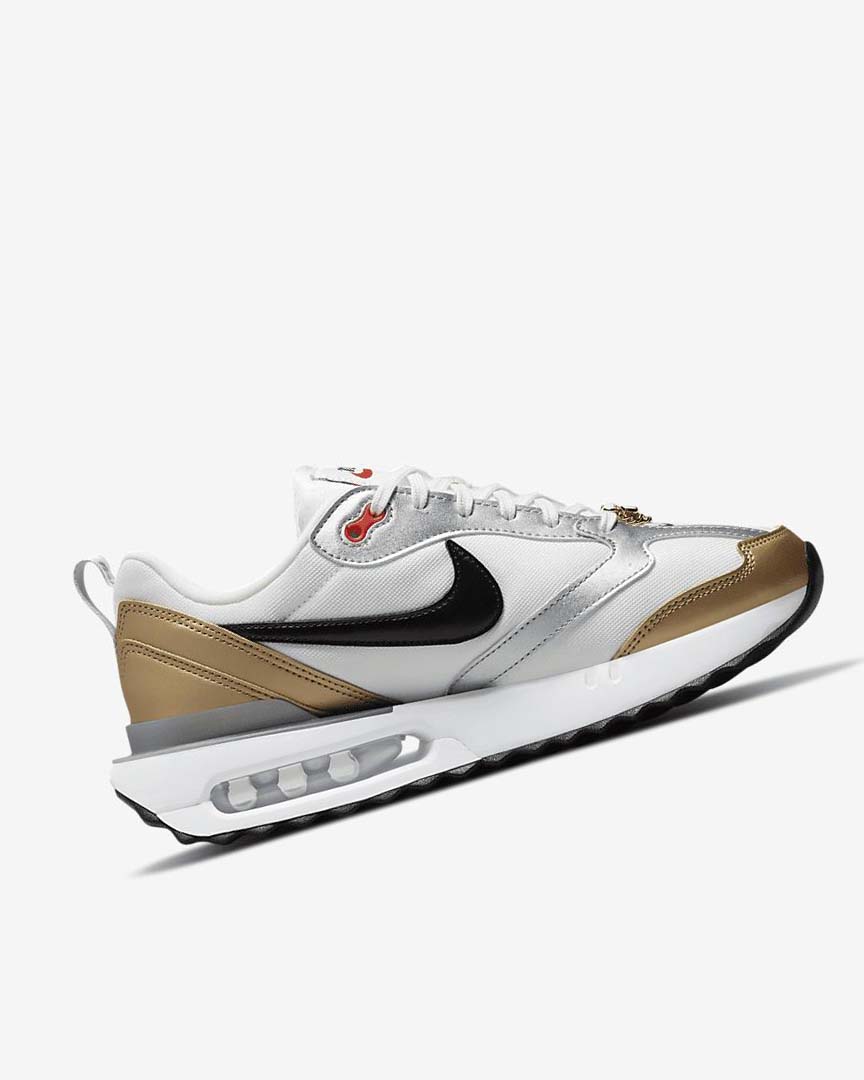 White / Metal Gold / Silver / Black Nike Air Max Dawn SE Women's Sneakers | CA_1146
