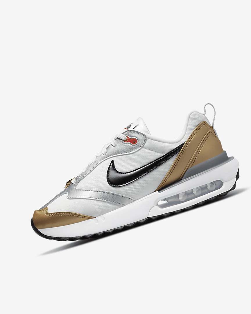 White / Metal Gold / Silver / Black Nike Air Max Dawn SE Women\'s Sneakers | CA_1146