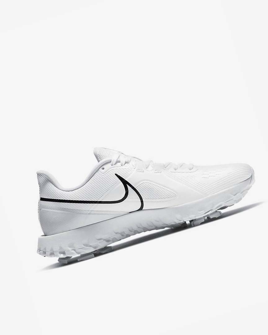 White / Metal Platinum / Black Nike React Infinity Pro Men's Golf Shoes | CA_4867
