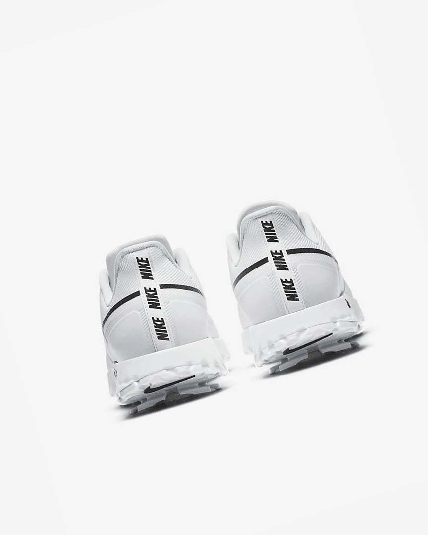 White / Metal Platinum / Black Nike React Infinity Pro Men's Golf Shoes | CA_4867