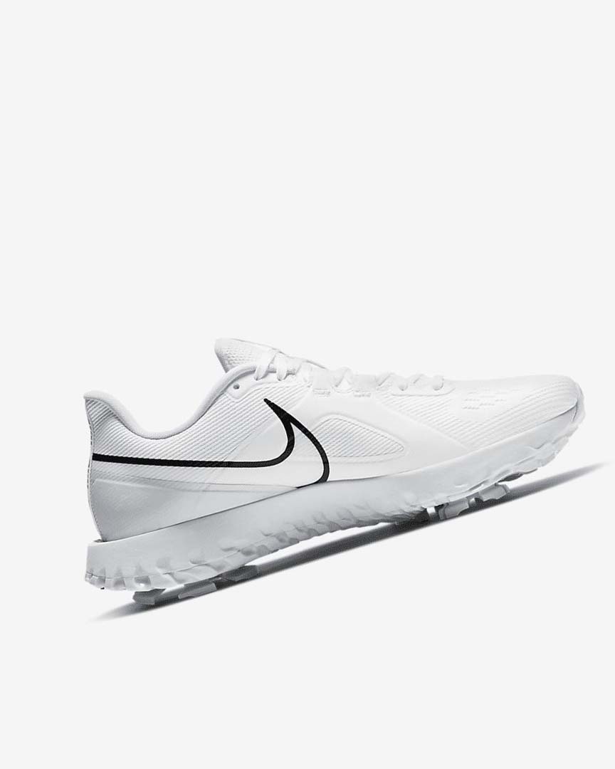 White / Metal Platinum / Black Nike React Infinity Pro Women's Golf Shoes | CA_4976