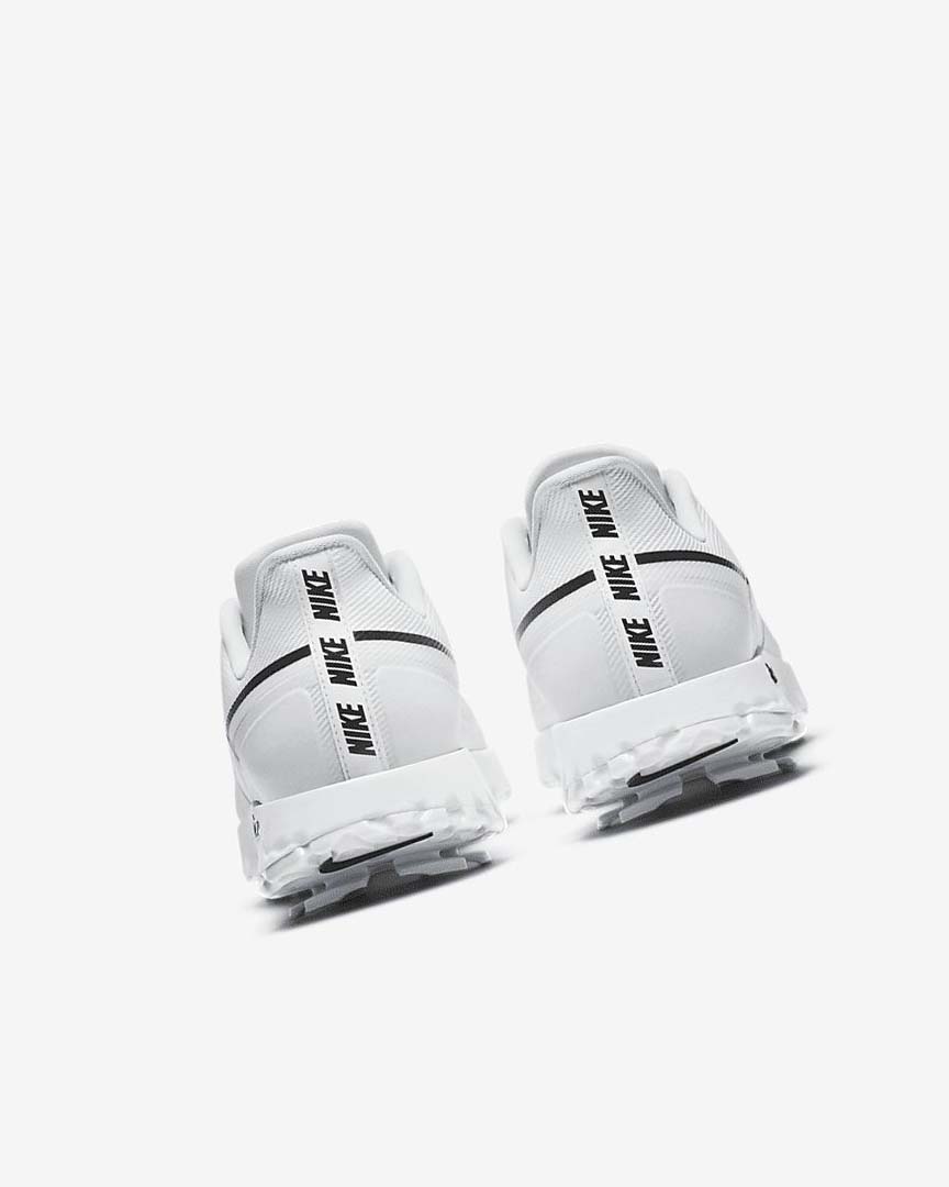 White / Metal Platinum / Black Nike React Infinity Pro Women's Golf Shoes | CA_4976