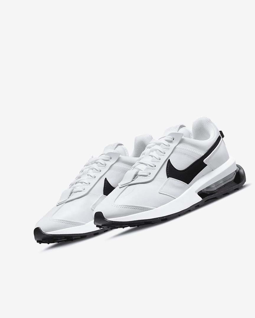 White / Metal Silver / Black Nike Air Max Pre-Day Women's Sneakers | CA_1115