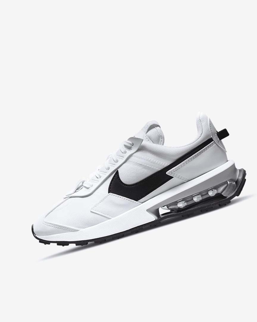 White / Metal Silver / Black Nike Air Max Pre-Day Women\'s Sneakers | CA_1115