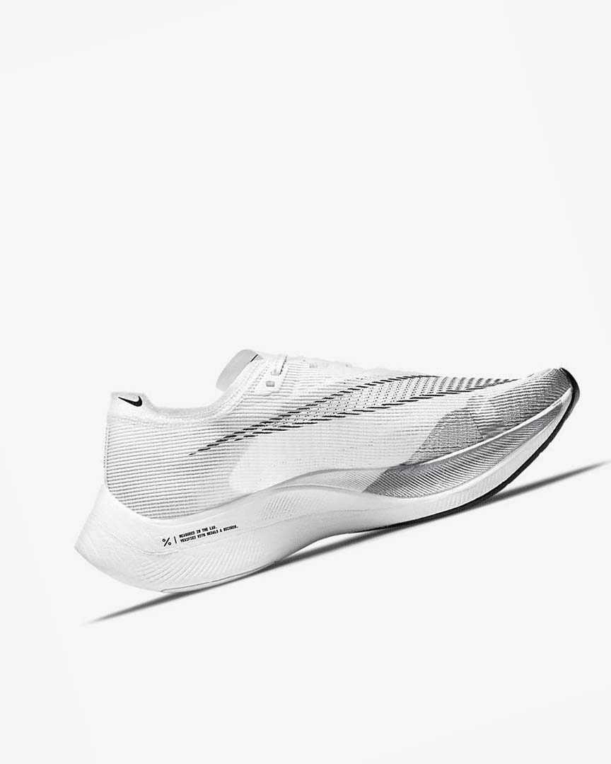 White / Metal Silver / Black Nike ZoomX Vaporfly Next% 2 Men's Running Shoes | CA_5287