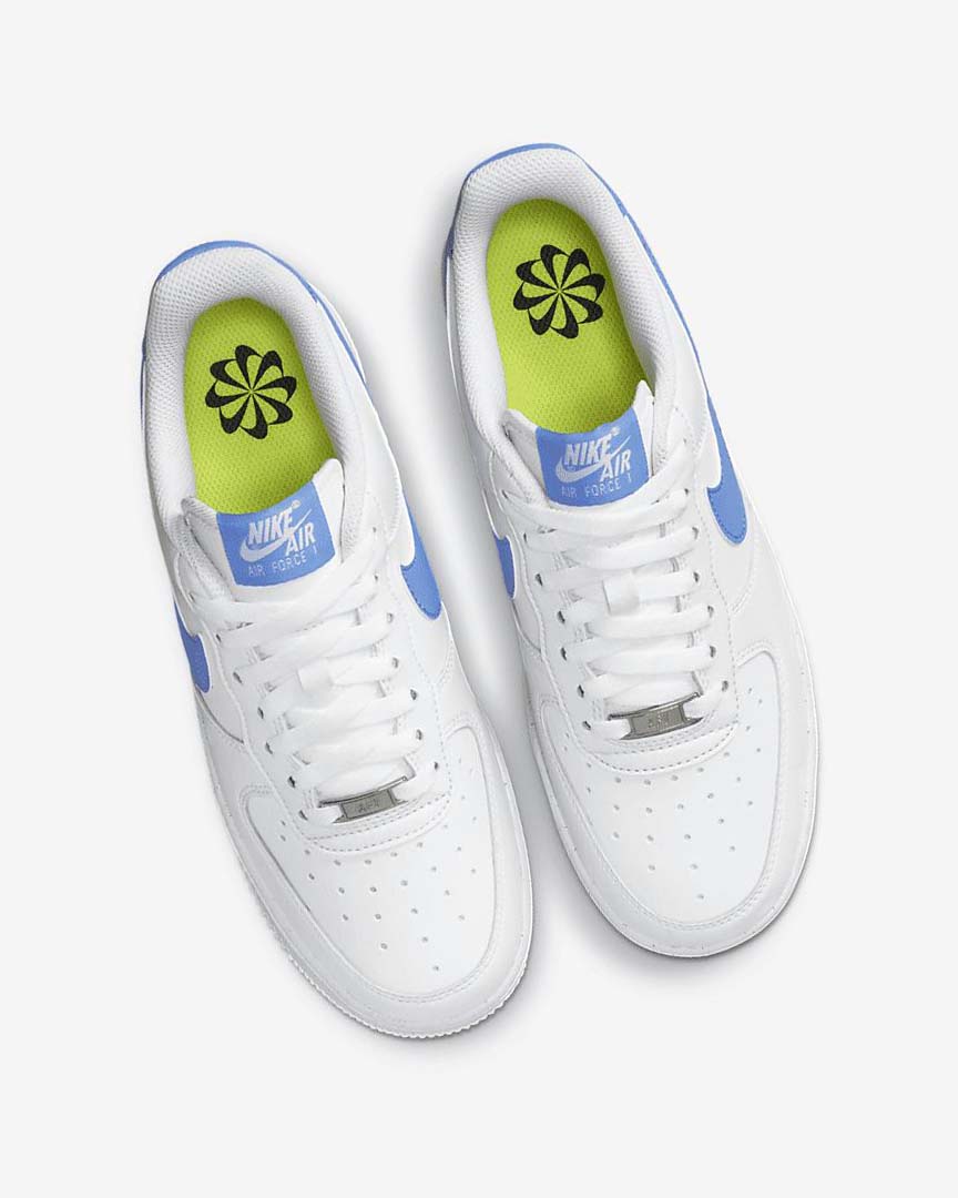 White / Metal Silver / Blue Nike Air Force 1 '07 Next Nature Women's Sneakers | CA_4706