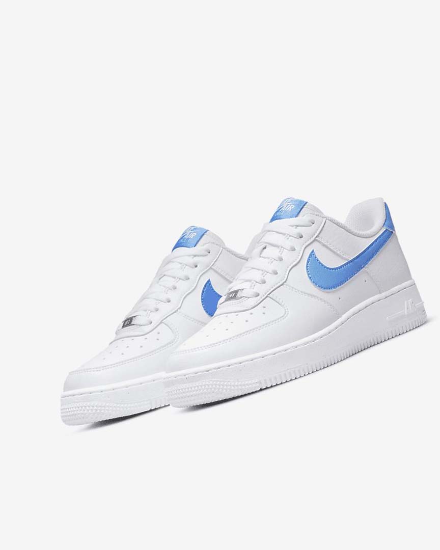 White / Metal Silver / Blue Nike Air Force 1 '07 Next Nature Women's Sneakers | CA_4706