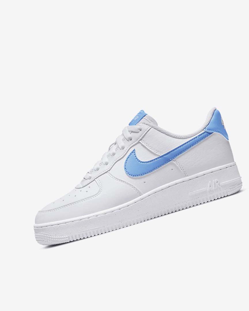 White / Metal Silver / Blue Nike Air Force 1 \'07 Next Nature Women\'s Sneakers | CA_4706