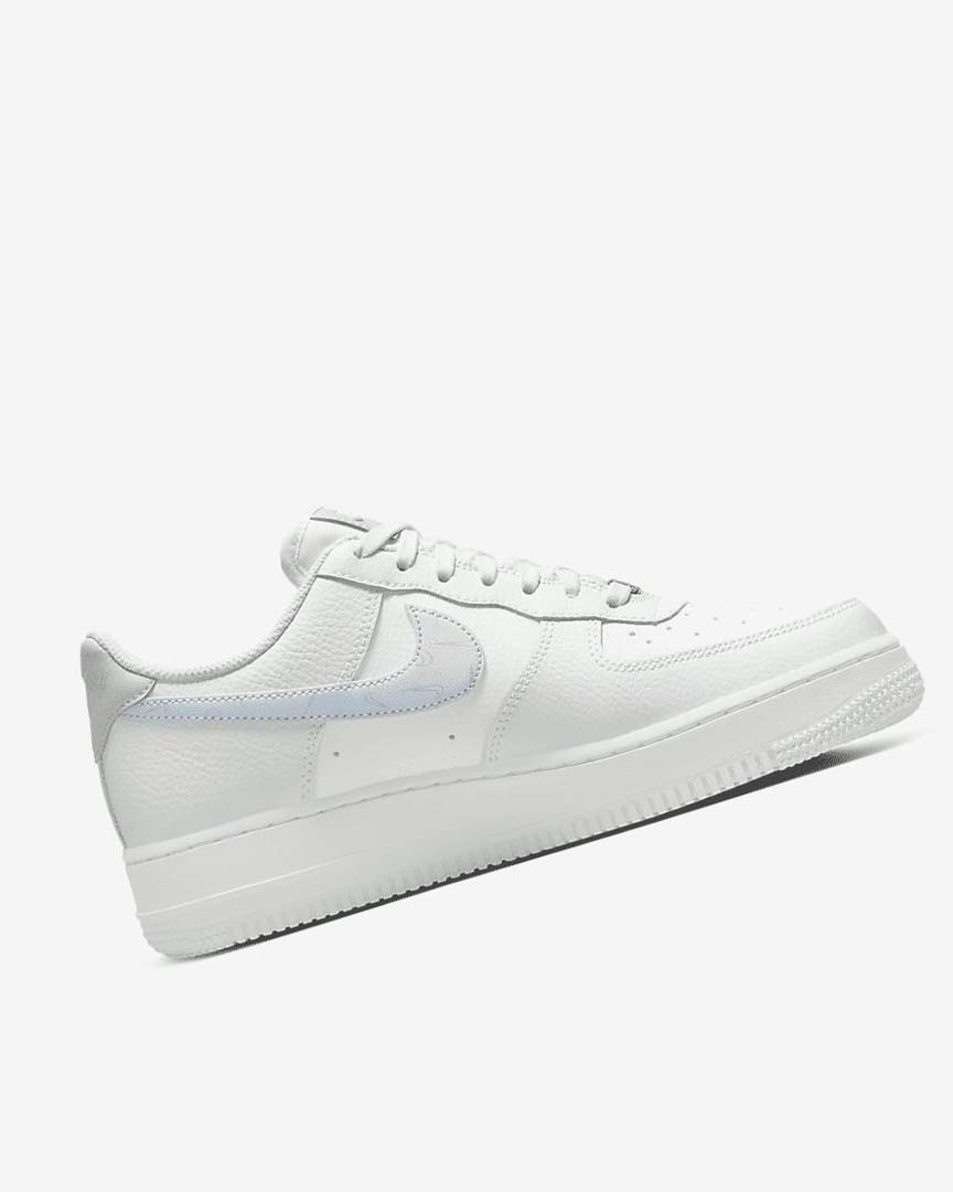 White / Metal Silver / Light Blue Nike Air Force 1 '07 Women's Sneakers | CA_3066