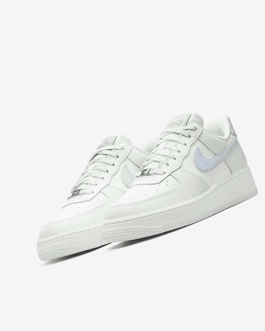 White / Metal Silver / Light Blue Nike Air Force 1 '07 Women's Sneakers | CA_3066