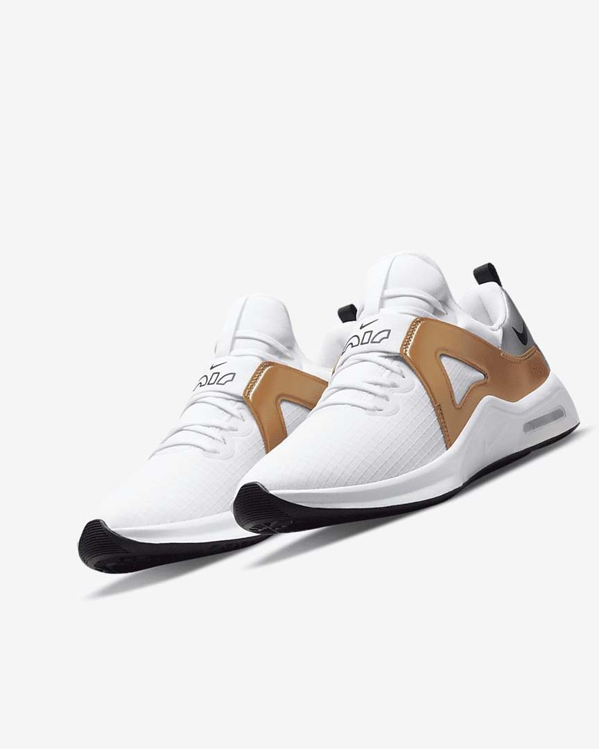 White / Metal Silver / Metal Gold / Black Nike Air Max Bella TR 5 Women's Training Shoes | CA_2786