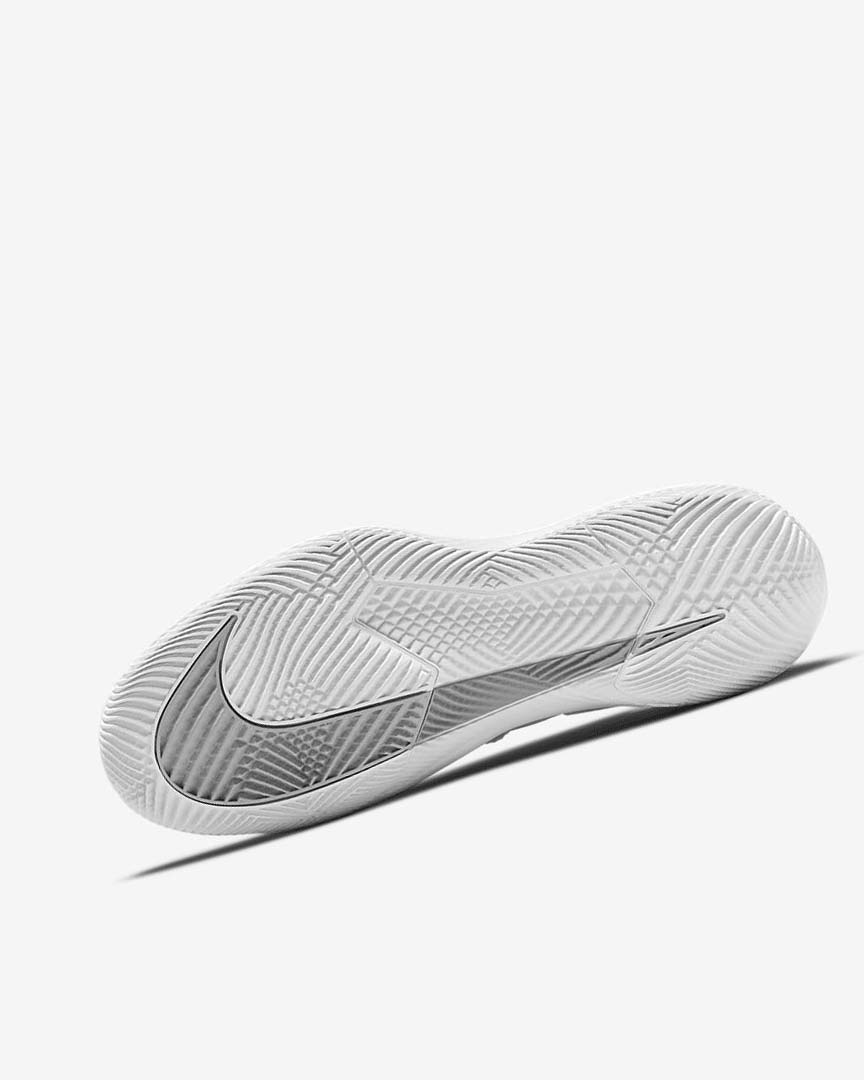 White / Metal Silver Nike Court Air Zoom Vapor Pro Women's Tennis Shoes | CA_4771