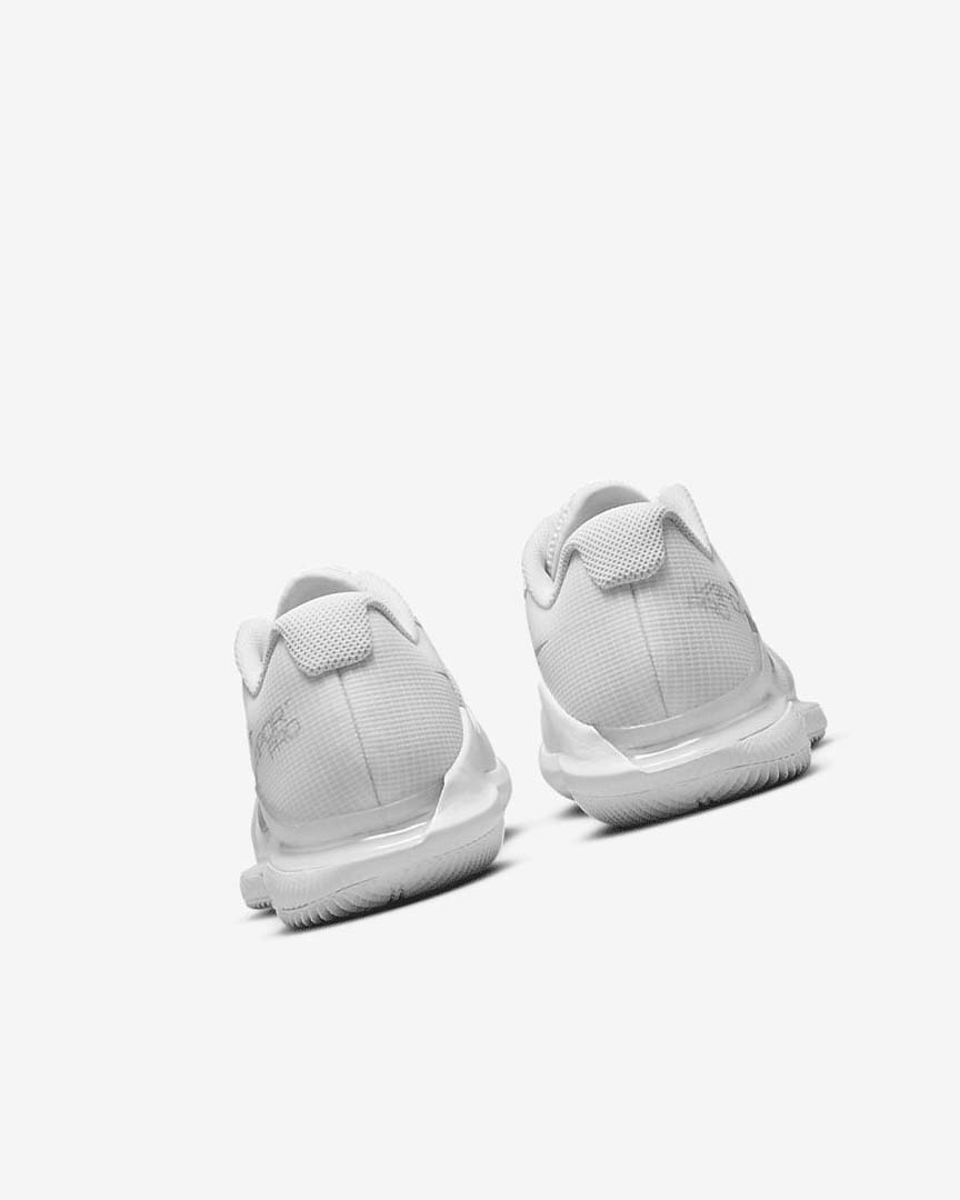 White / Metal Silver Nike Court Air Zoom Vapor Pro Women's Tennis Shoes | CA_4771