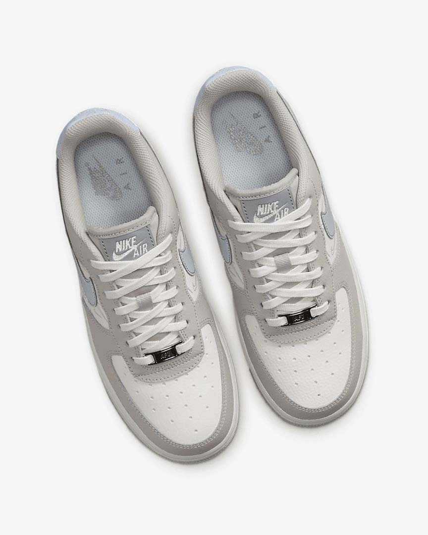 White / Metal Silver / Platinum Nike Air Force 1 '07 Women's Sneakers | CA_4891