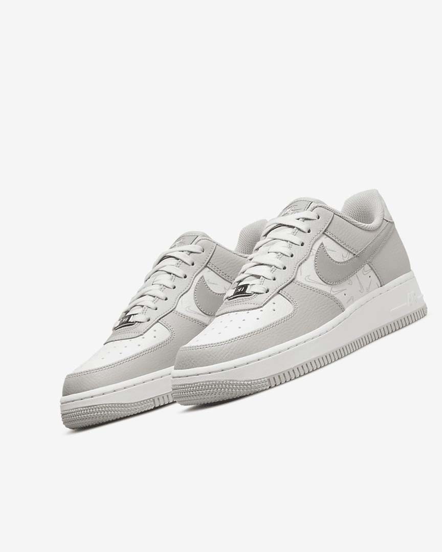 White / Metal Silver / Platinum Nike Air Force 1 '07 Women's Sneakers | CA_4891