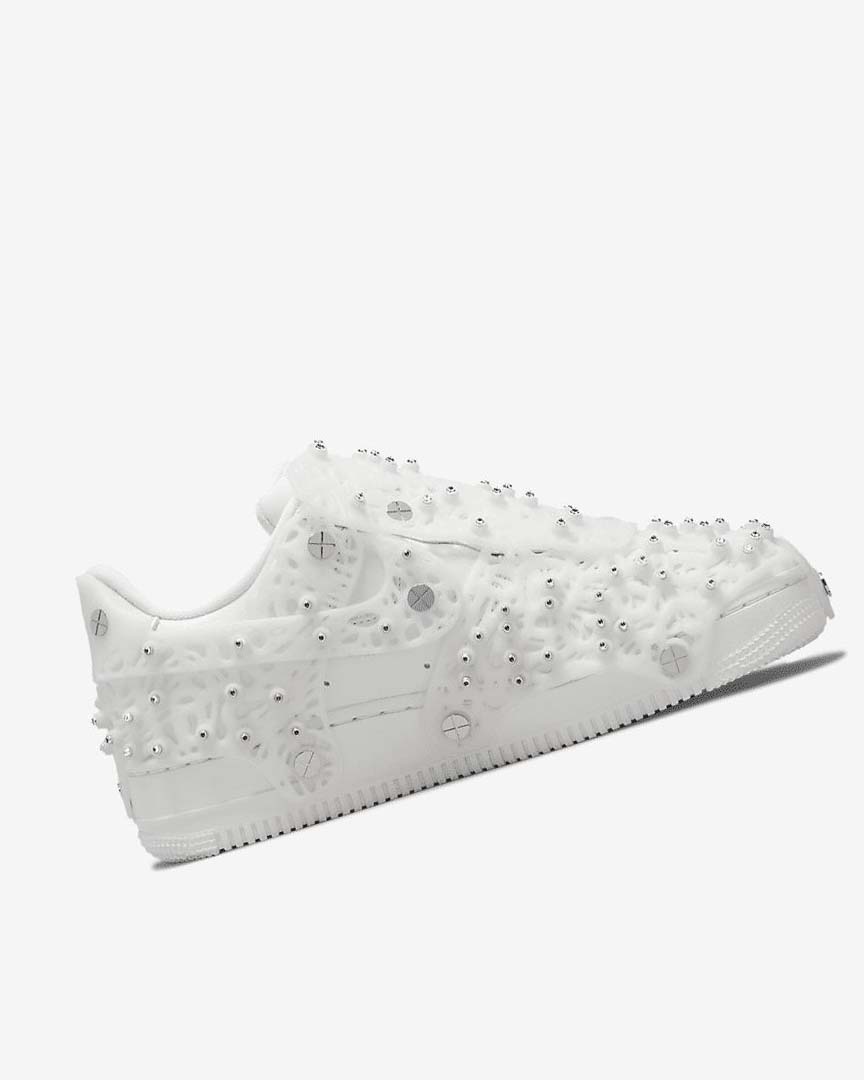 White / Metal Silver / White Nike Air Force 1 LXX x Swarovski Women's Sneakers | CA_5513